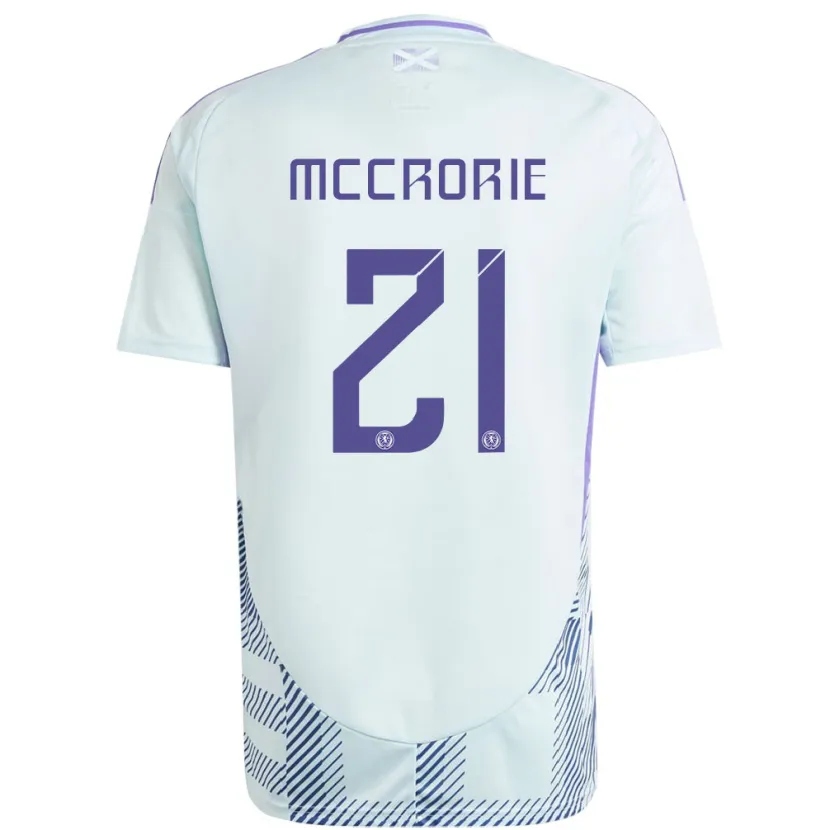 Danxen Niño Camiseta Escocia Robby Mccrorie #21 Azul Menta Claro 2ª Equipación 24-26 La Camisa México