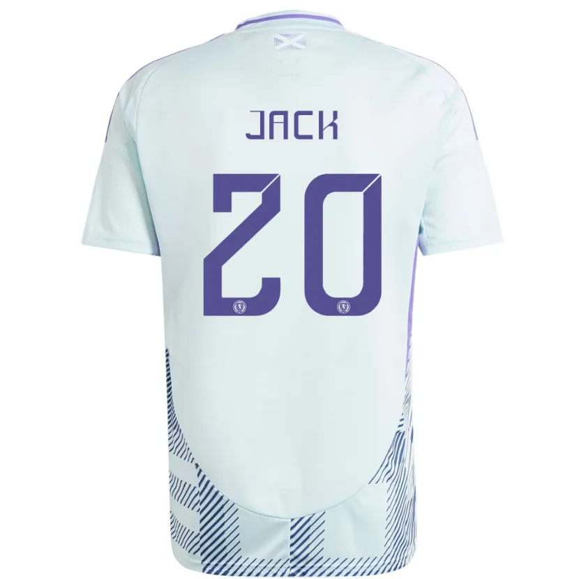 Danxen Niño Camiseta Escocia Ryan Jack #20 Azul Menta Claro 2ª Equipación 24-26 La Camisa México