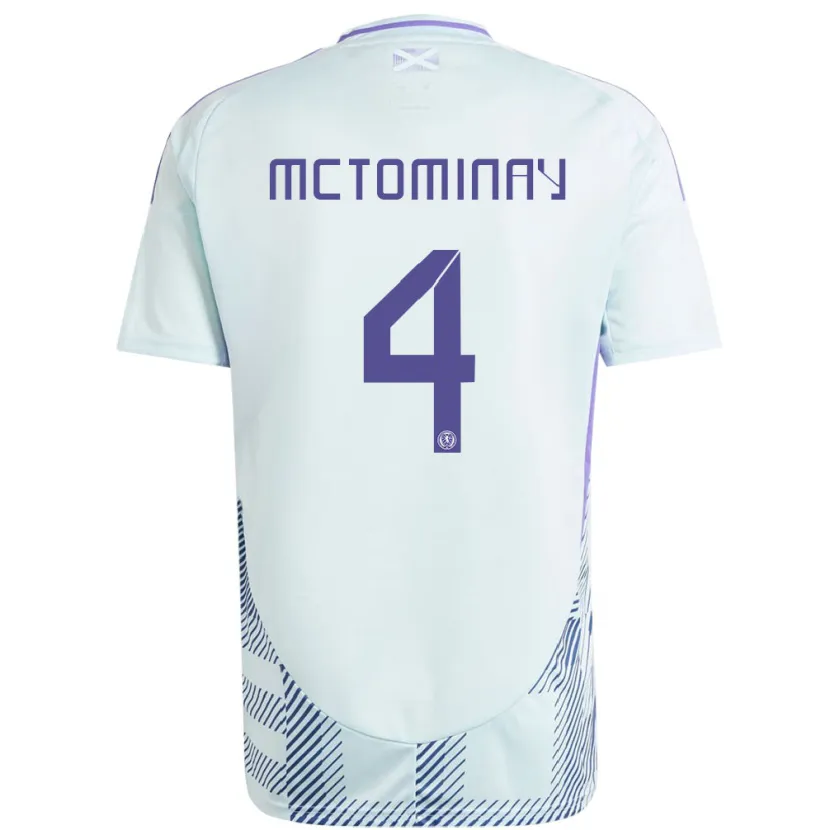 Danxen Niño Camiseta Escocia Scott Mctominay #4 Azul Menta Claro 2ª Equipación 24-26 La Camisa México