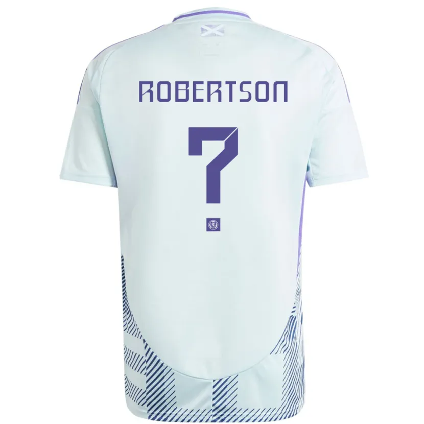Danxen Niño Camiseta Escocia Finlay Robertson #0 Azul Menta Claro 2ª Equipación 24-26 La Camisa México