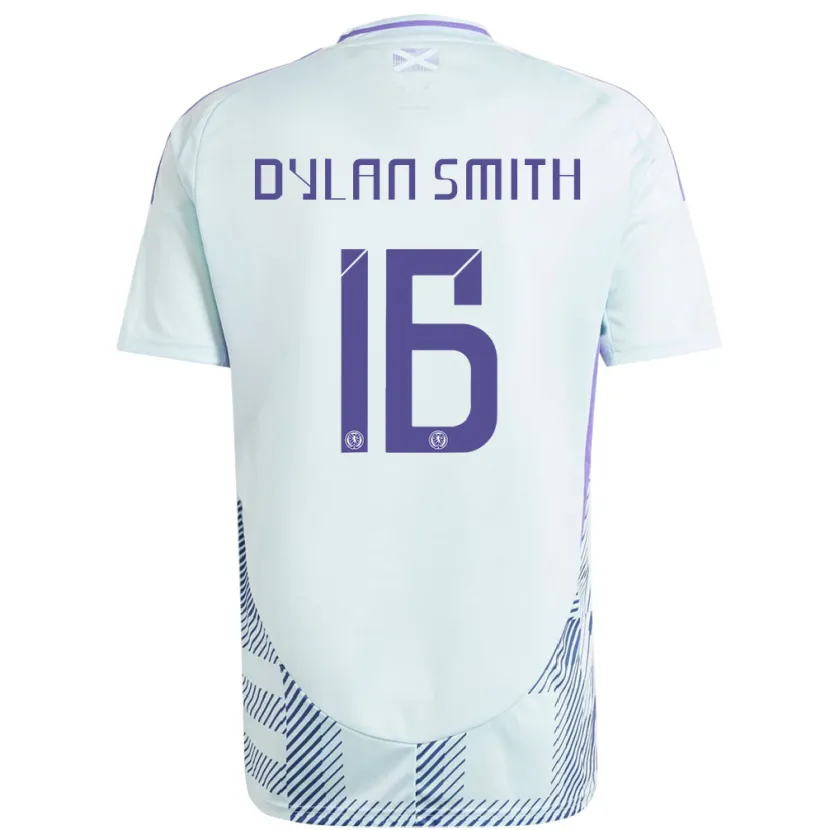 Danxen Niño Camiseta Escocia Dylan Smith #16 Azul Menta Claro 2ª Equipación 24-26 La Camisa México