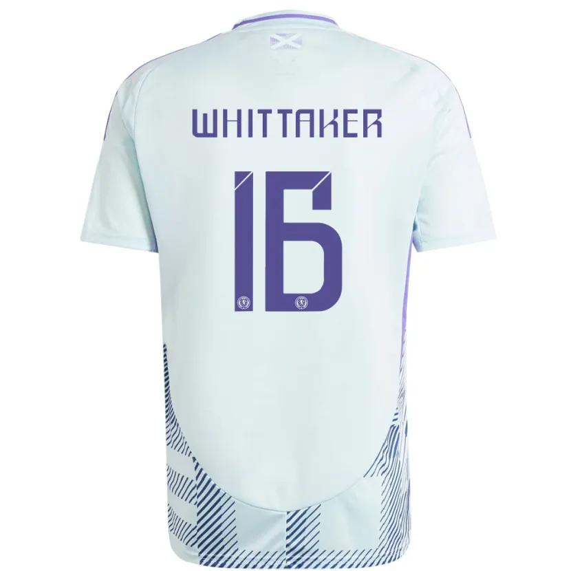 Danxen Niño Camiseta Escocia Rory Whittaker #16 Azul Menta Claro 2ª Equipación 24-26 La Camisa México