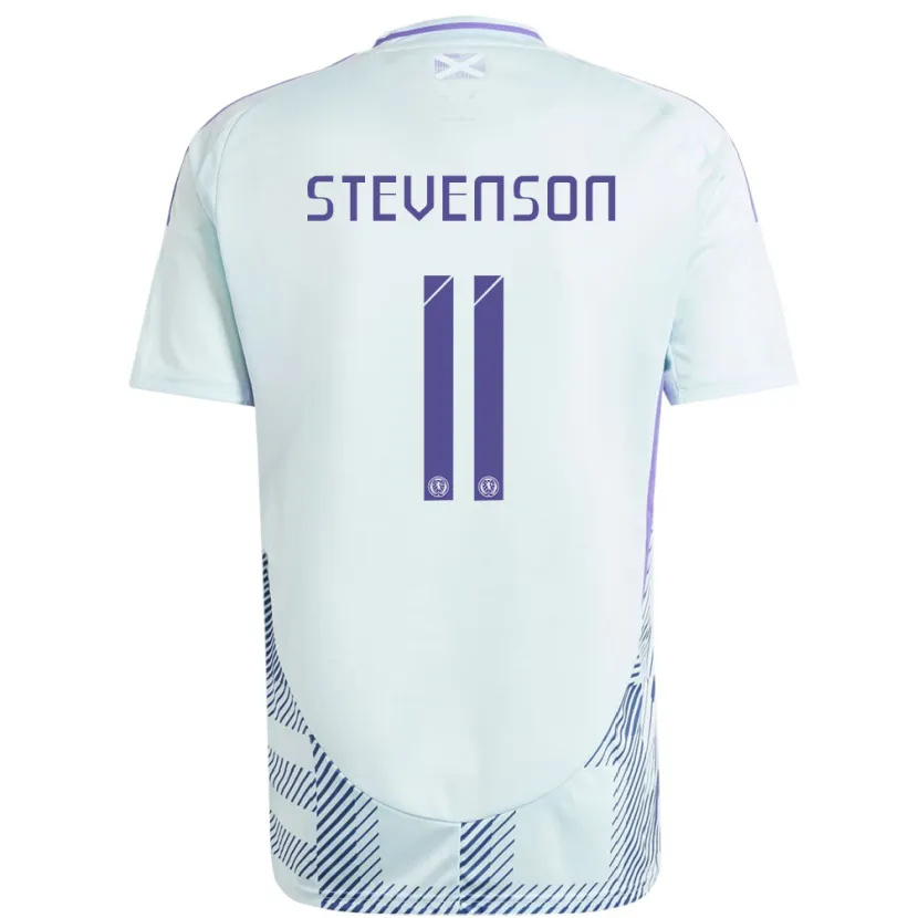 Danxen Niño Camiseta Escocia Gus Stevenson #11 Azul Menta Claro 2ª Equipación 24-26 La Camisa México