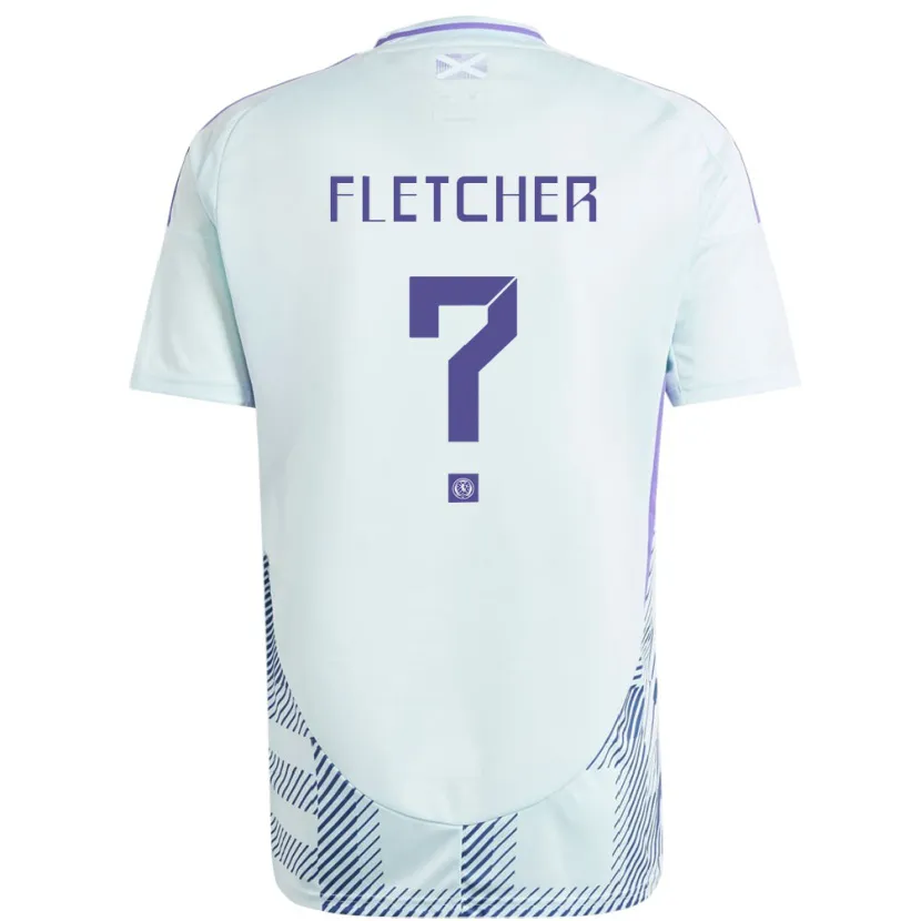 Danxen Niño Camiseta Escocia Tyler Fletcher #0 Azul Menta Claro 2ª Equipación 24-26 La Camisa México