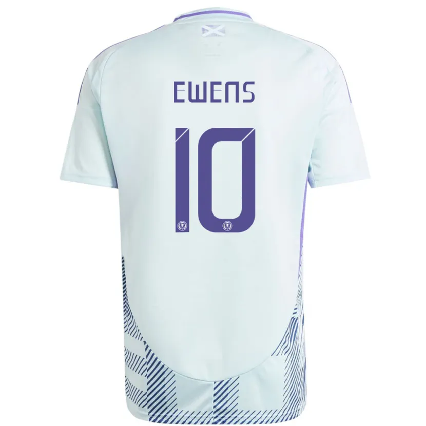 Danxen Niño Camiseta Escocia Sarah Ewens #10 Azul Menta Claro 2ª Equipación 24-26 La Camisa México