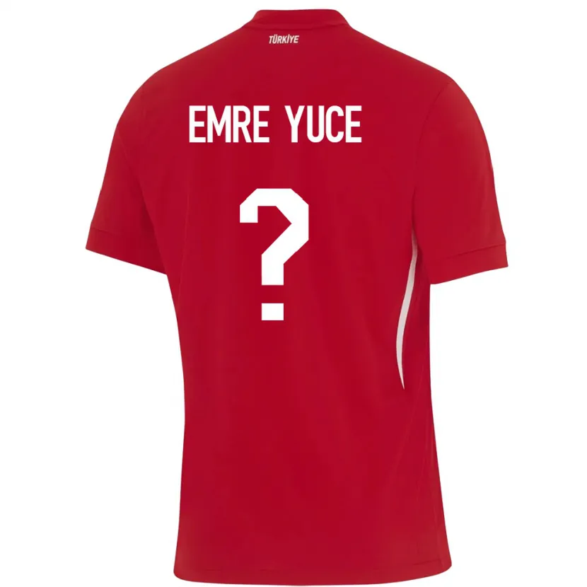 Danxen Niño Camiseta Turquía Yunus Emre Yüce #0 Rojo 2ª Equipación 24-26 La Camisa México
