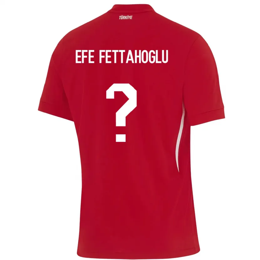 Danxen Niño Camiseta Turquía Adnan Efe Fettahoğlu #0 Rojo 2ª Equipación 24-26 La Camisa México