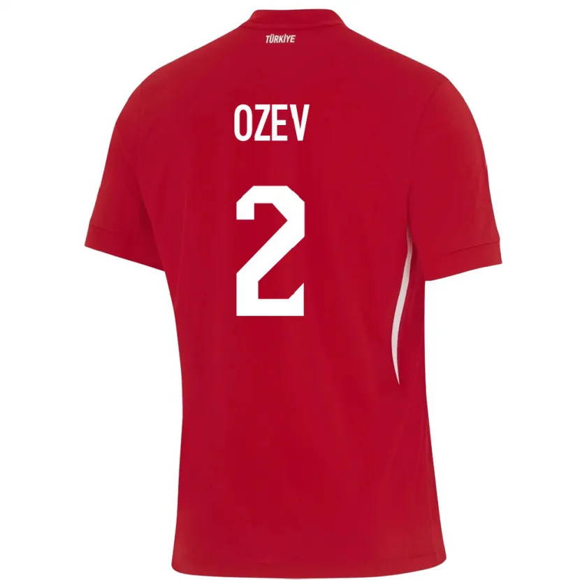 Danxen Niño Camiseta Turquía Ümran Özev #2 Rojo 2ª Equipación 24-26 La Camisa México