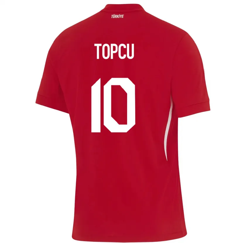 Danxen Niño Camiseta Turquía Ebru Topçu #10 Rojo 2ª Equipación 24-26 La Camisa México