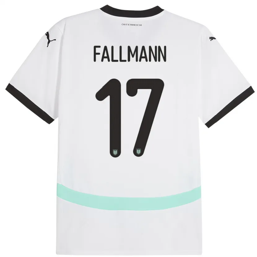 Danxen Niño Camiseta Austria Pascal Fallmann #17 Blanco 2ª Equipación 24-26 La Camisa México