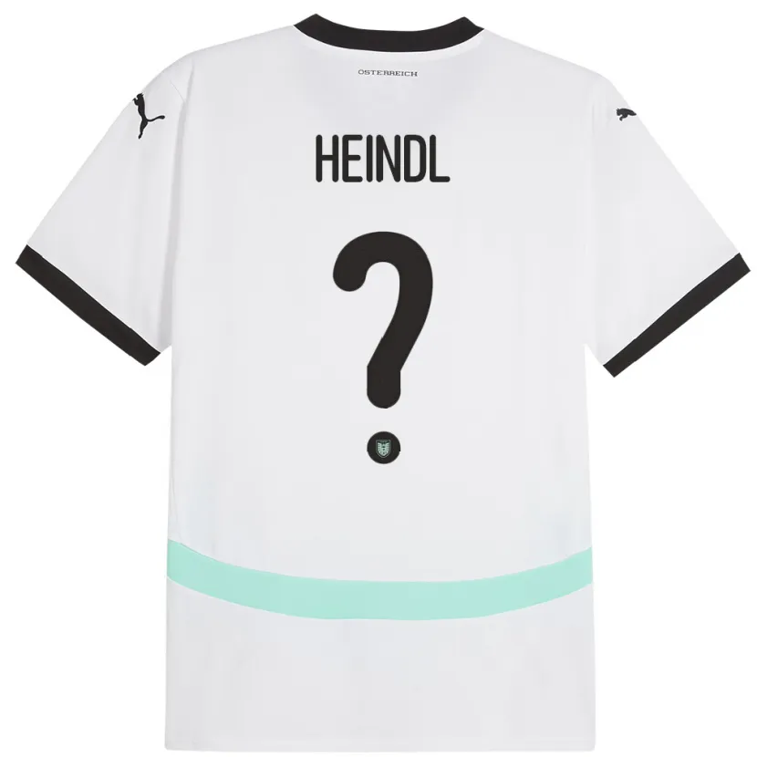 Danxen Niño Camiseta Austria David Heindl #0 Blanco 2ª Equipación 24-26 La Camisa México