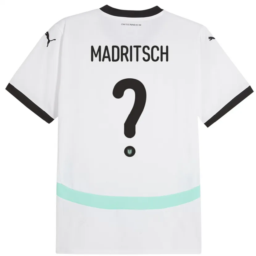 Danxen Niño Camiseta Austria Diego Madritsch #0 Blanco 2ª Equipación 24-26 La Camisa México