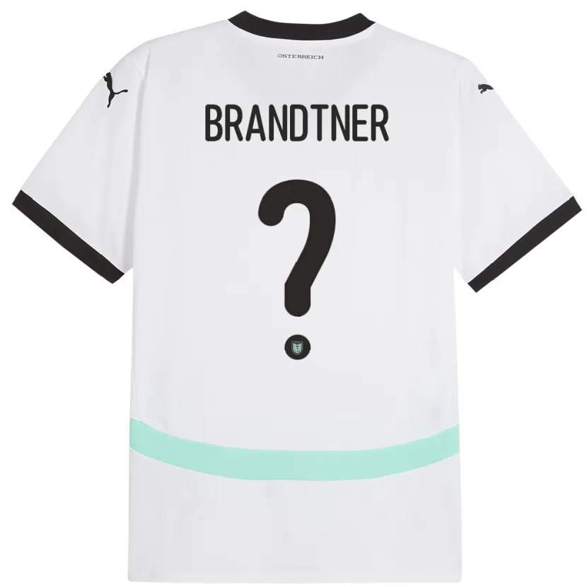 Danxen Niño Camiseta Austria Jakob Brandtner #0 Blanco 2ª Equipación 24-26 La Camisa México
