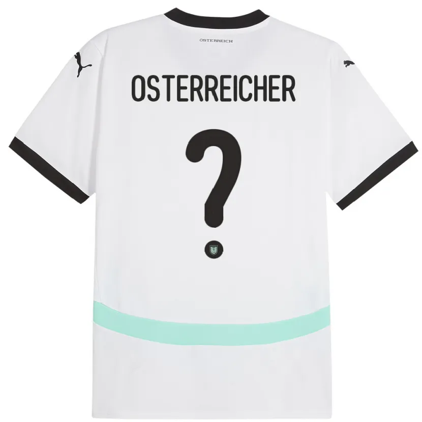 Danxen Niño Camiseta Austria Marijan Österreicher #0 Blanco 2ª Equipación 24-26 La Camisa México