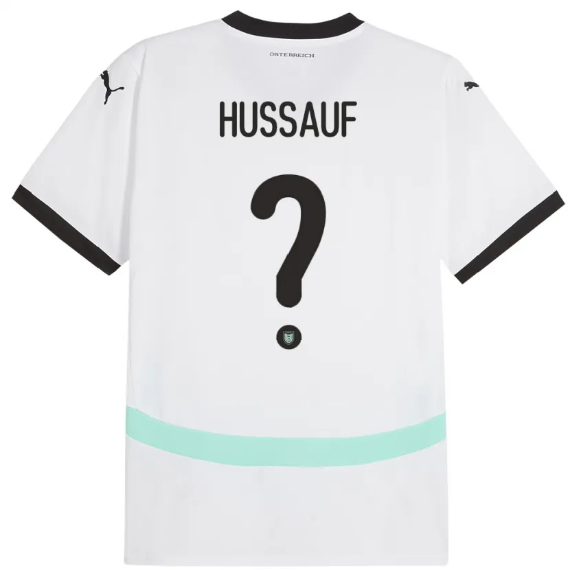Danxen Niño Camiseta Austria Julian Hussauf #0 Blanco 2ª Equipación 24-26 La Camisa México