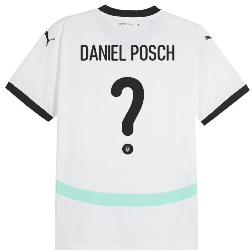 Danxen Niño Camiseta Austria Daniel Posch #0 Blanco 2ª Equipación 24-26 La Camisa México
