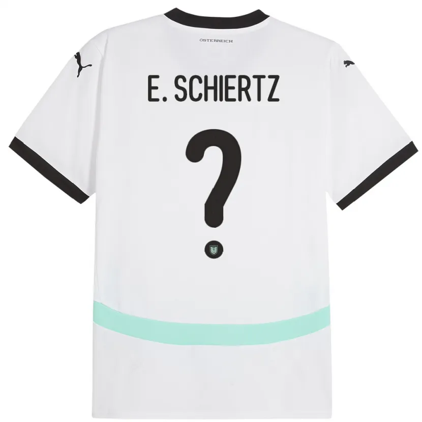 Danxen Niño Camiseta Austria Emilio Schiertz #0 Blanco 2ª Equipación 24-26 La Camisa México