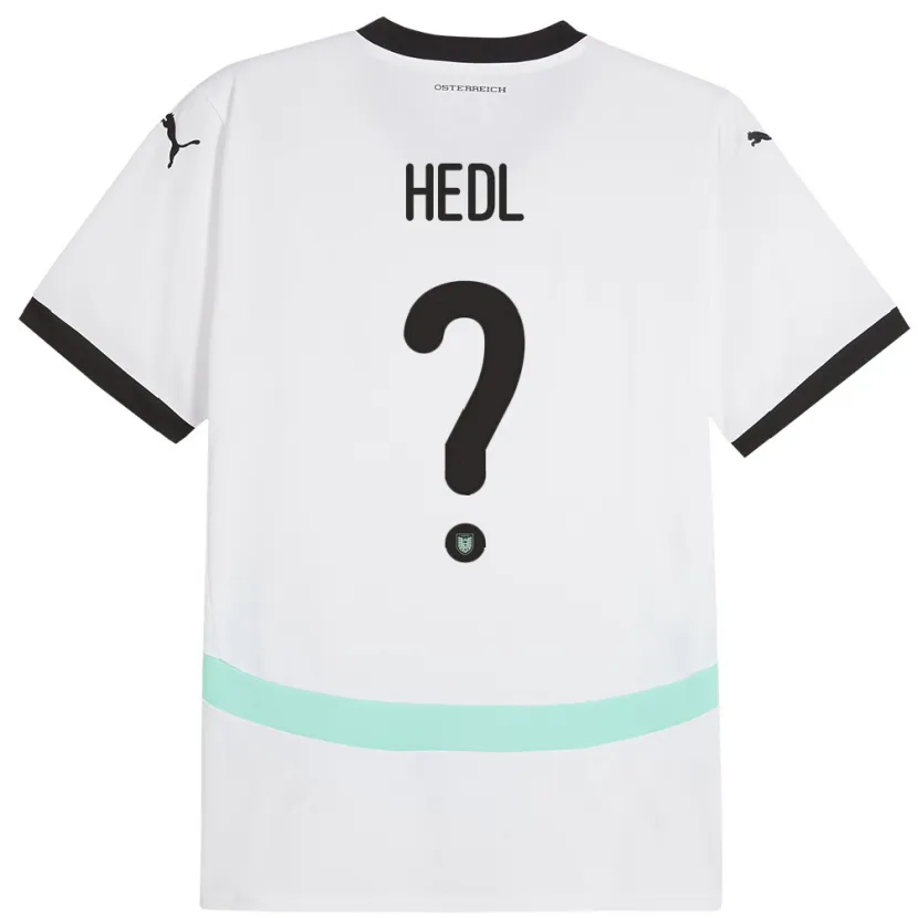 Danxen Niño Camiseta Austria Philip Hedl #0 Blanco 2ª Equipación 24-26 La Camisa México