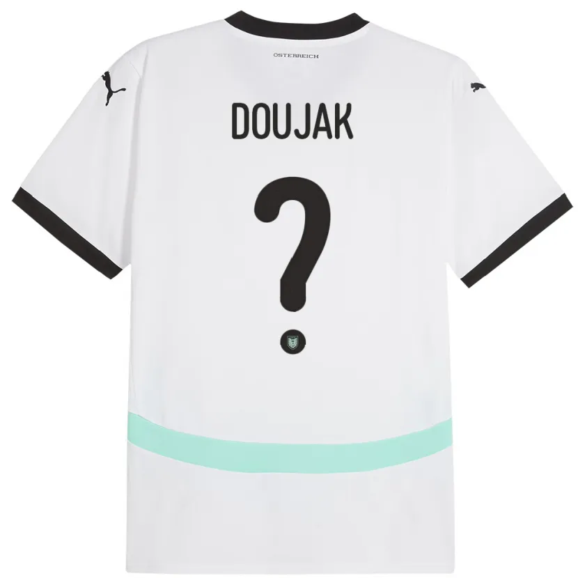 Danxen Niño Camiseta Austria Moritz Doujak #0 Blanco 2ª Equipación 24-26 La Camisa México