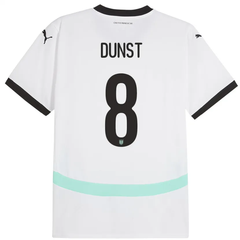 Danxen Niño Camiseta Austria Barbara Dunst #8 Blanco 2ª Equipación 24-26 La Camisa México