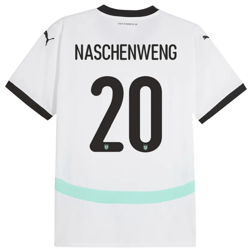 Danxen Niño Camiseta Austria Katharina Naschenweng #20 Blanco 2ª Equipación 24-26 La Camisa México