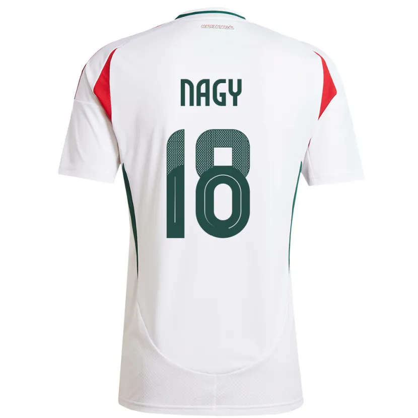Danxen Niño Camiseta Hungría Zsolt Nagy #18 Blanco 2ª Equipación 24-26 La Camisa México