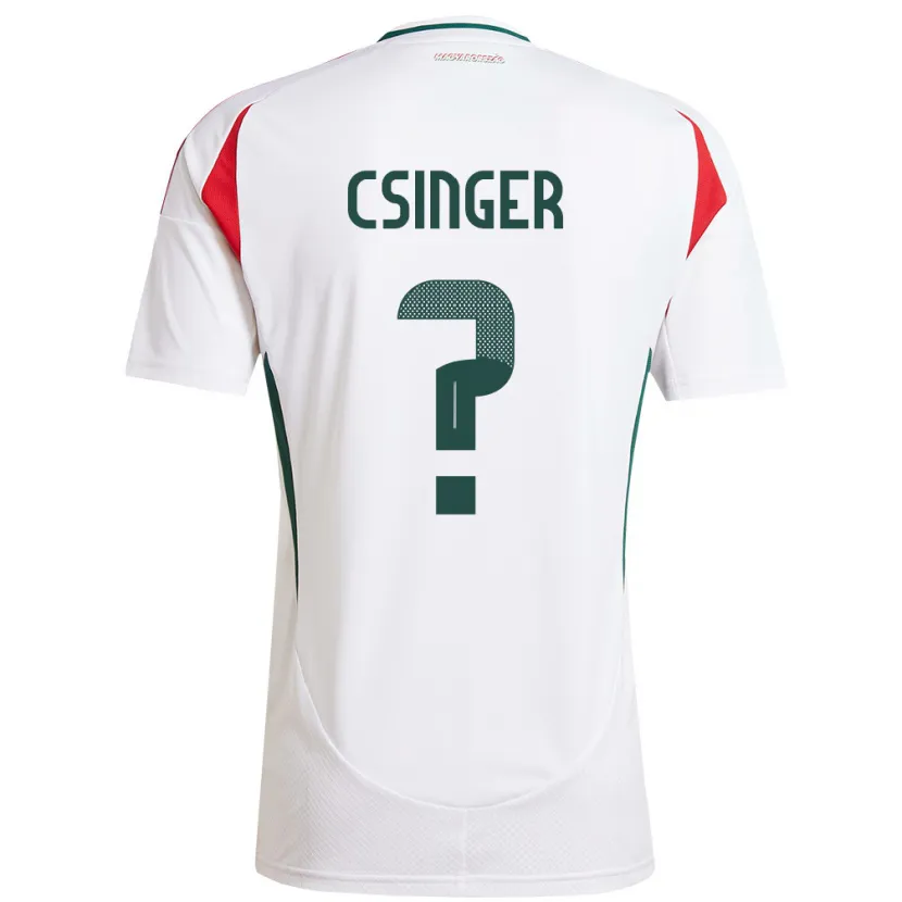 Danxen Niño Camiseta Hungría Márk Csinger #0 Blanco 2ª Equipación 24-26 La Camisa México