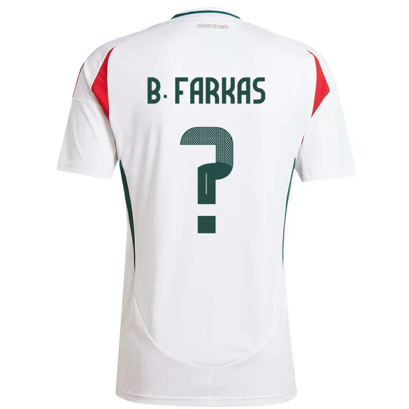 Danxen Niño Camiseta Hungría Bendegúz Farkas #0 Blanco 2ª Equipación 24-26 La Camisa México