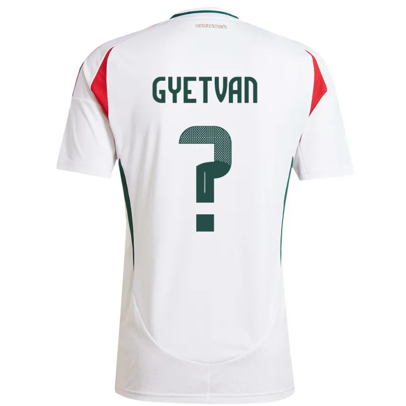 Danxen Niño Camiseta Hungría Márk Gyetván #0 Blanco 2ª Equipación 24-26 La Camisa México