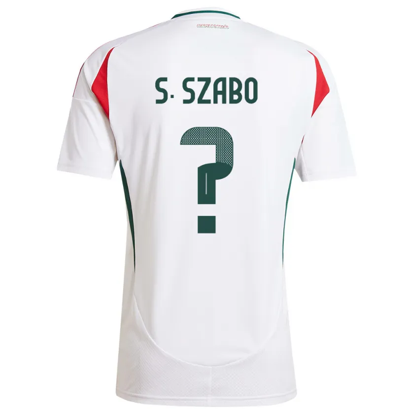 Danxen Niño Camiseta Hungría Szilárd Szabó #0 Blanco 2ª Equipación 24-26 La Camisa México