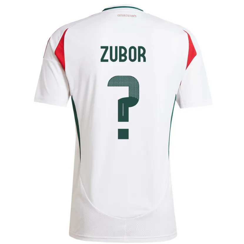 Danxen Niño Camiseta Hungría Ádám Zubor #0 Blanco 2ª Equipación 24-26 La Camisa México