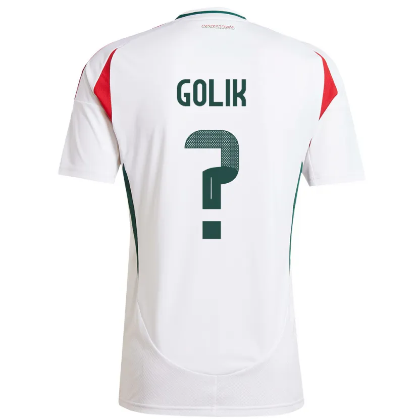 Danxen Niño Camiseta Hungría Benjámin Gólik #0 Blanco 2ª Equipación 24-26 La Camisa México
