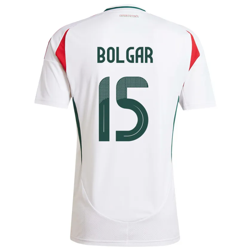 Danxen Niño Camiseta Hungría Botond Bolgár #15 Blanco 2ª Equipación 24-26 La Camisa México