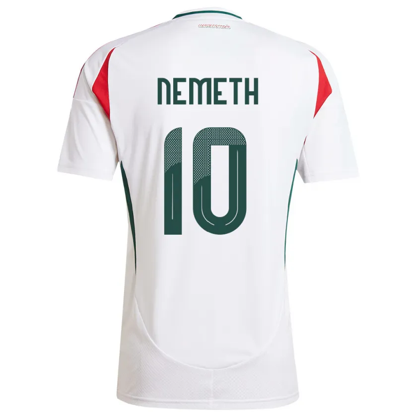 Danxen Niño Camiseta Hungría Hunor Németh #10 Blanco 2ª Equipación 24-26 La Camisa México