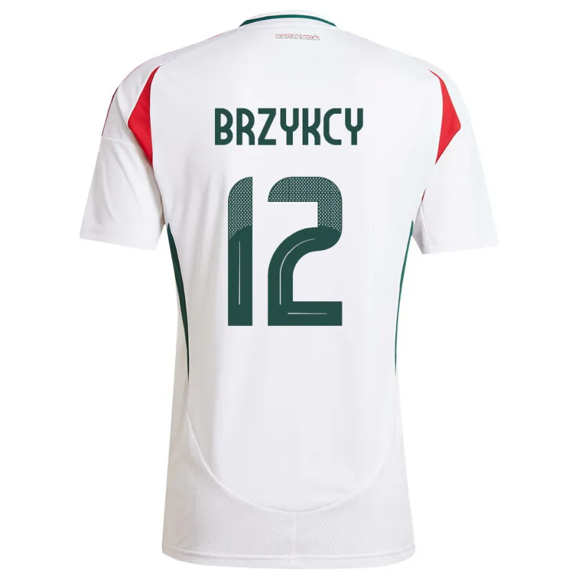 Danxen Niño Camiseta Hungría Lauren Brzykcy #12 Blanco 2ª Equipación 24-26 La Camisa México