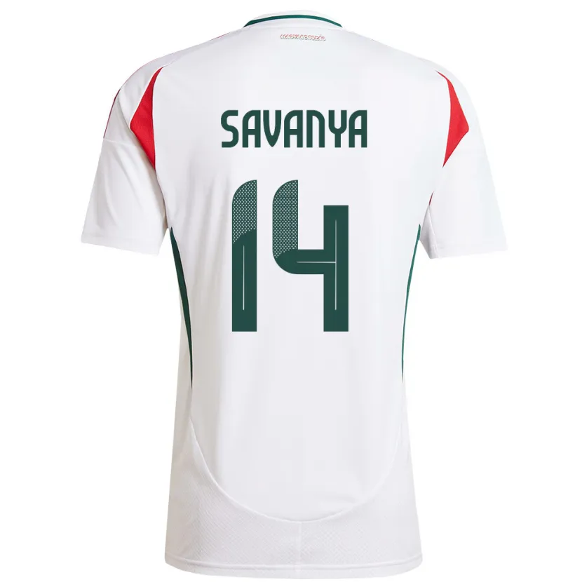 Danxen Niño Camiseta Hungría Csilla Savanya #14 Blanco 2ª Equipación 24-26 La Camisa México