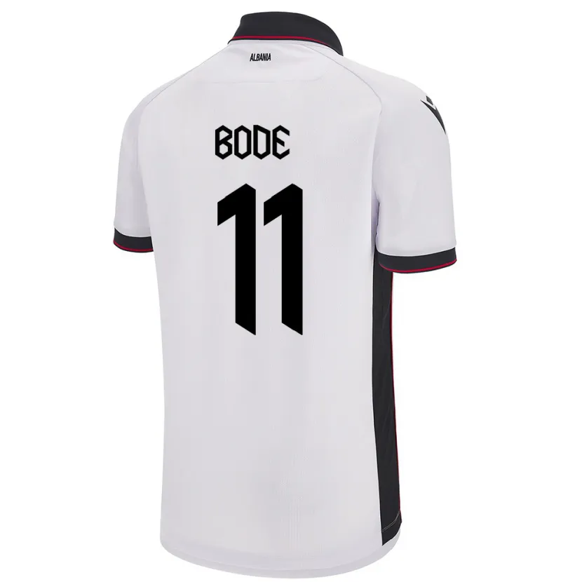 Danxen Niño Camiseta Albania Ersi Bode #11 Blanco 2ª Equipación 24-26 La Camisa México