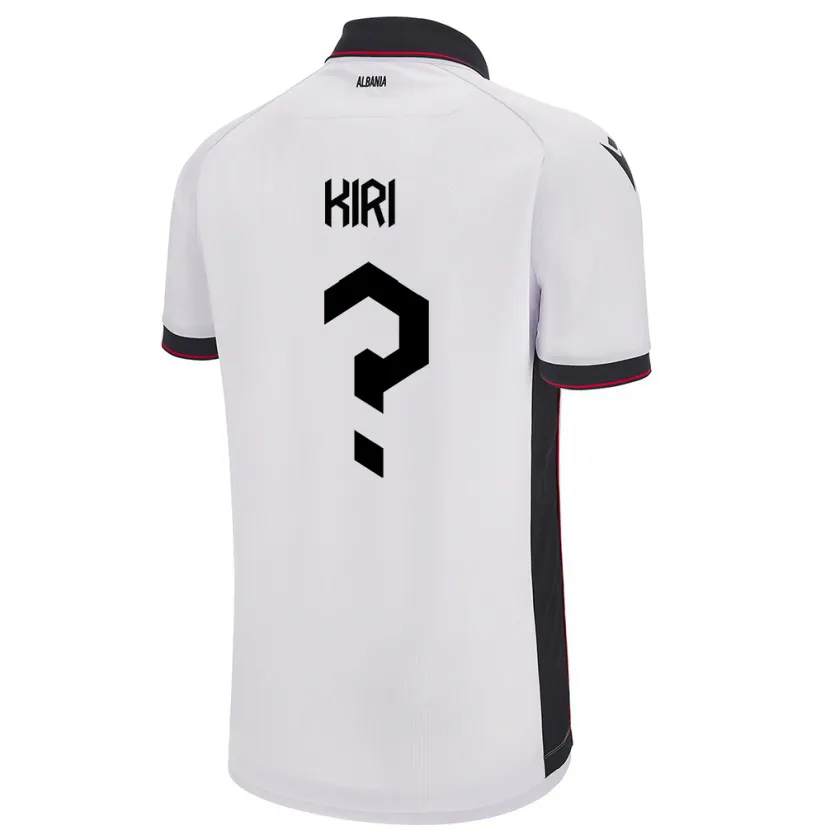 Danxen Niño Camiseta Albania Tomas Kiri #0 Blanco 2ª Equipación 24-26 La Camisa México