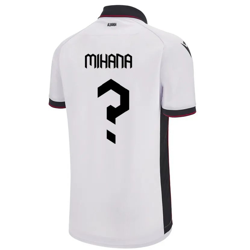 Danxen Niño Camiseta Albania Emiljano Mihana #0 Blanco 2ª Equipación 24-26 La Camisa México