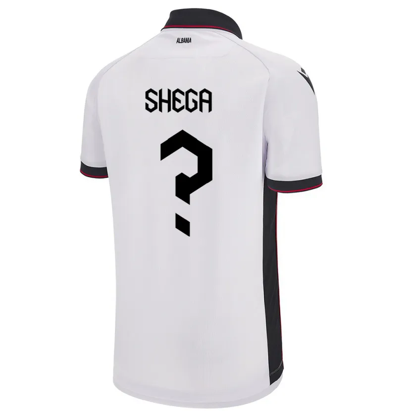 Danxen Niño Camiseta Albania Xhoni Shega #0 Blanco 2ª Equipación 24-26 La Camisa México