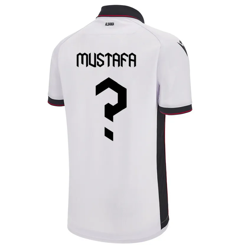 Danxen Niño Camiseta Albania Erno Mustafa #0 Blanco 2ª Equipación 24-26 La Camisa México