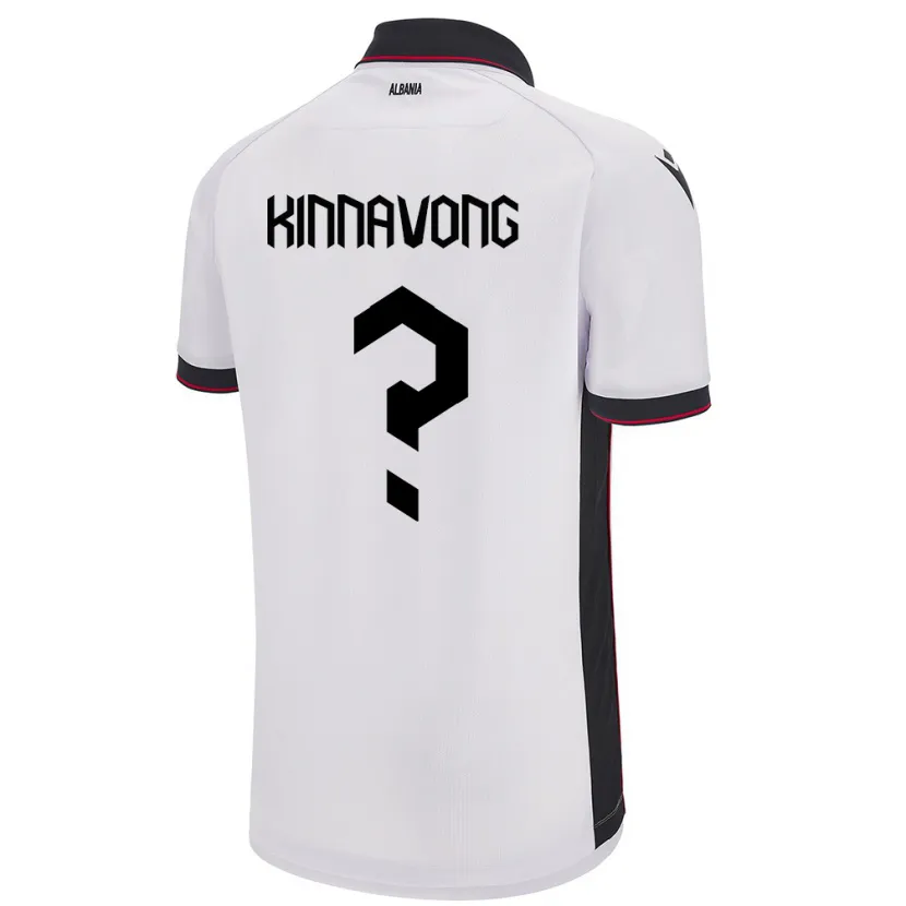 Danxen Niño Camiseta Albania Jordan Kinnavong #0 Blanco 2ª Equipación 24-26 La Camisa México