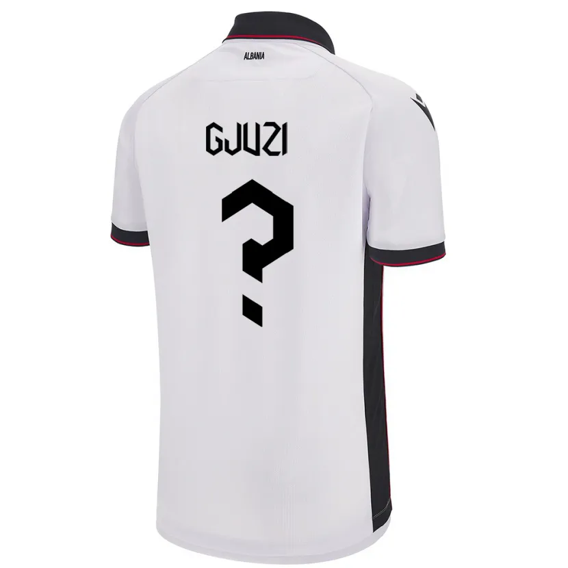 Danxen Niño Camiseta Albania Etrit Gjuzi #0 Blanco 2ª Equipación 24-26 La Camisa México