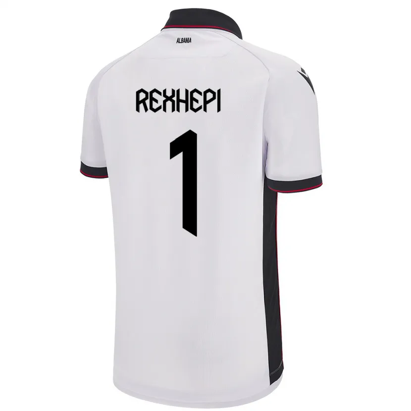 Danxen Niño Camiseta Albania Viona Rexhepi #1 Blanco 2ª Equipación 24-26 La Camisa México
