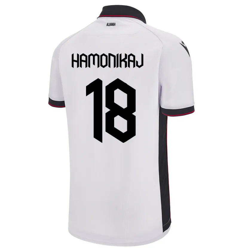 Danxen Niño Camiseta Albania Klea Hamonikaj #18 Blanco 2ª Equipación 24-26 La Camisa México