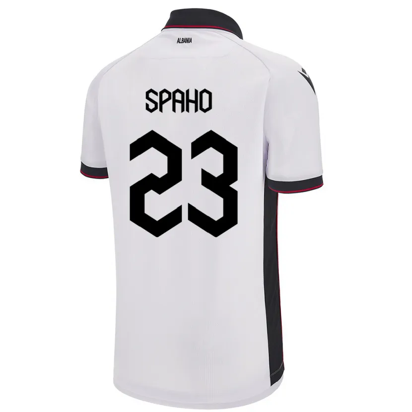 Danxen Niño Camiseta Albania Klesjana Spaho #23 Blanco 2ª Equipación 24-26 La Camisa México