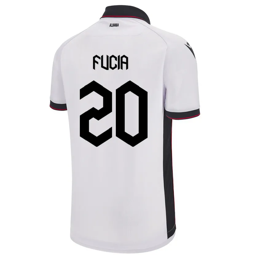 Danxen Niño Camiseta Albania Bora Fucia #20 Blanco 2ª Equipación 24-26 La Camisa México