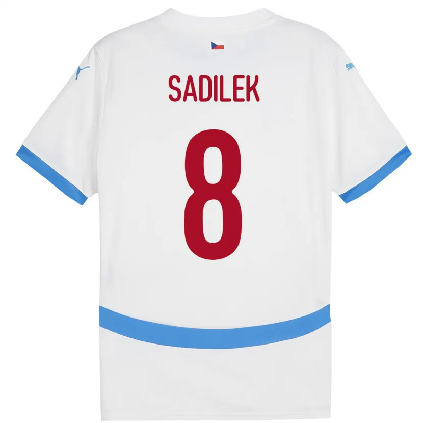 Danxen Niño Camiseta Chequia Michal Sadílek #8 Blanco 2ª Equipación 24-26 La Camisa México