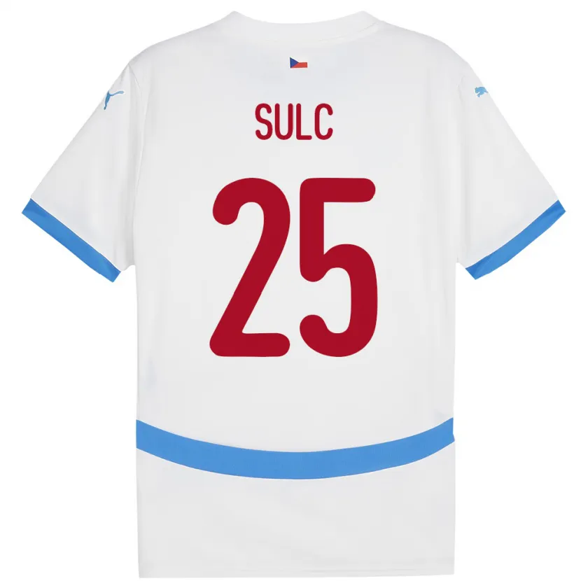 Danxen Niño Camiseta Chequia Pavel Sulc #25 Blanco 2ª Equipación 24-26 La Camisa México