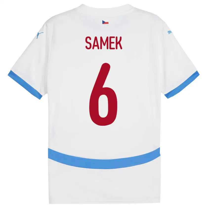 Danxen Niño Camiseta Chequia Daniel Samek #6 Blanco 2ª Equipación 24-26 La Camisa México